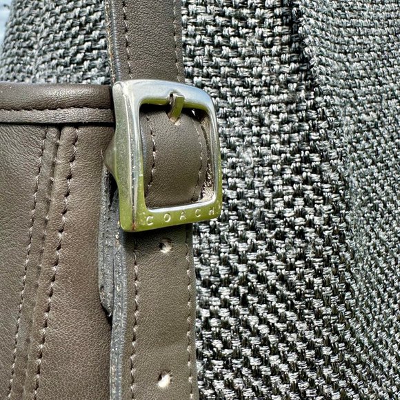 COACH Vintage Chelsea Zip Crossbody Bag Gray Leather Nickel Hardware 6000 EUC - Picture 6 of 16